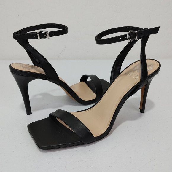 Vince Camuto Women's Saprenda 2 Heeled Sandal Black FITS LIKE 9 READ - Picture 11 of 12